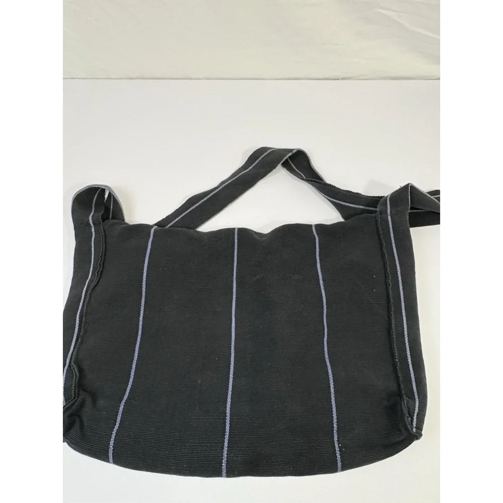 MayaWorks Handmade Woven Shoulder Bag Crossbody Black Purple Blue Striped Boho‎